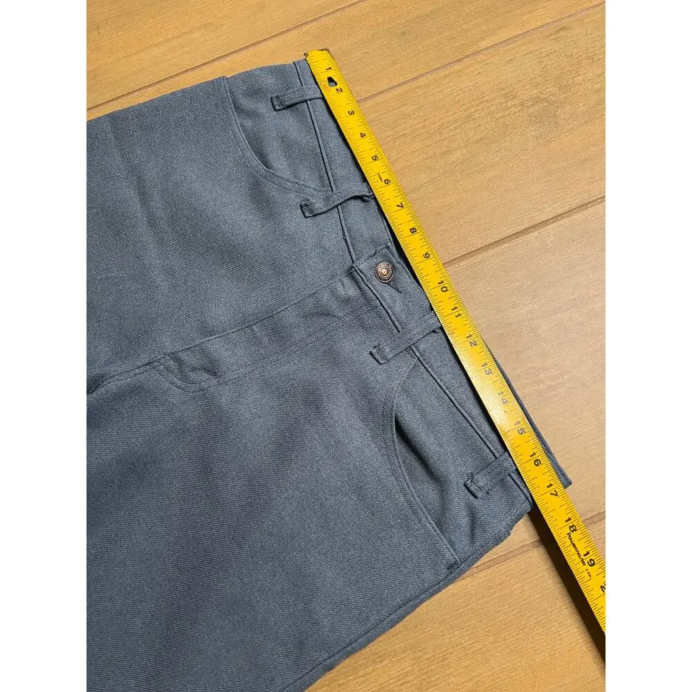 Levi’s Sta-Prest Pants Mens 34x38 Gray Polyester Vintage USA Bootcut ( Tag 35x32